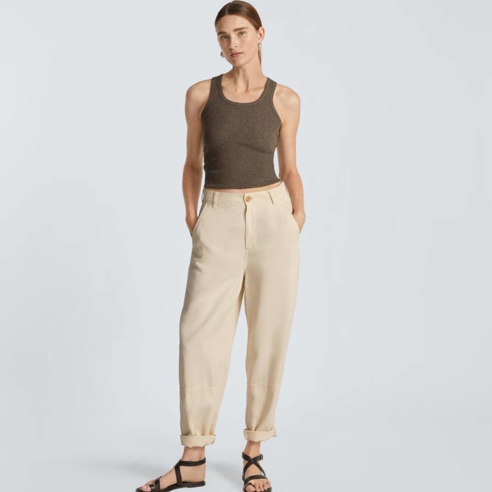 NWOT Everlane The TENCEL™ Relaxed Chino in Parchment Size 12